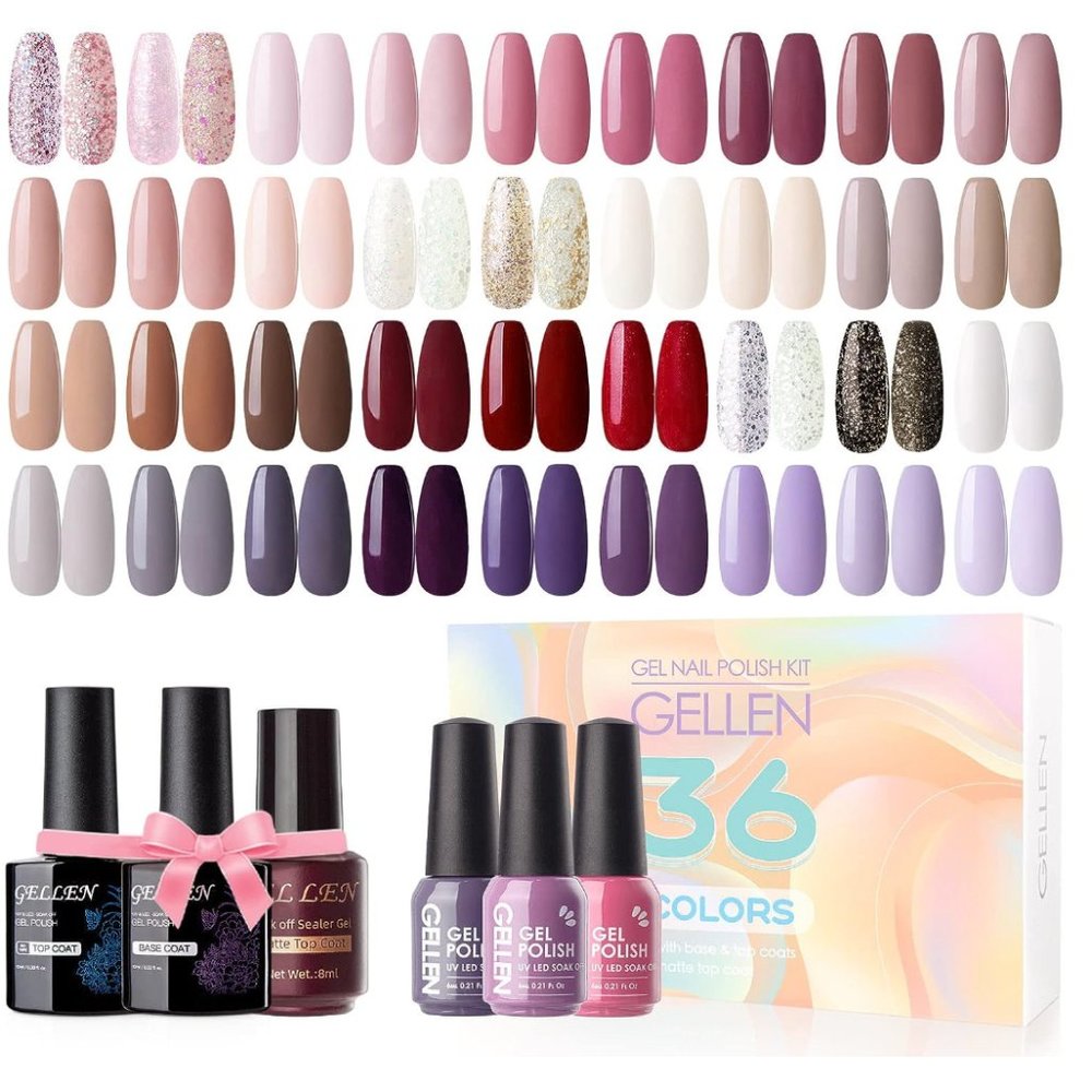 💅 Bundle - 36 Gellen Gel Polish Kit & LED Curing Lamp